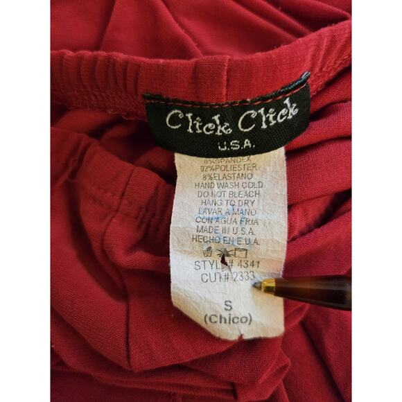 Vintage Deadstock Y2k Slinky Red Halter Top Ring Neck Sz S Made In USA - Picture 4 of 4